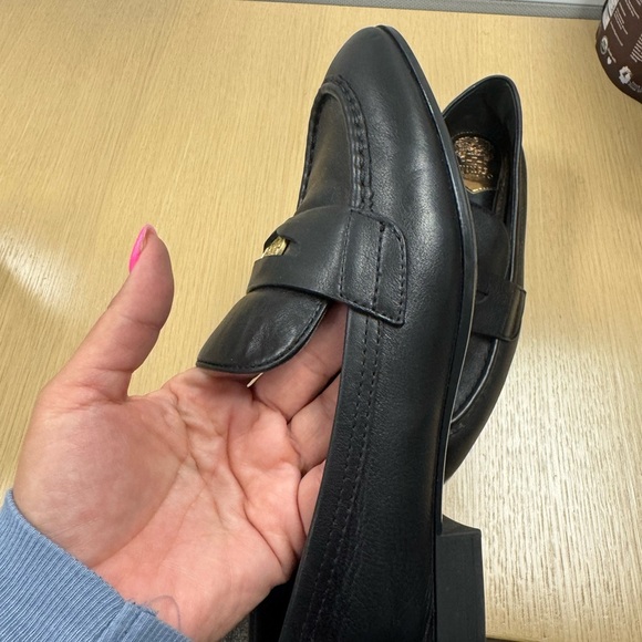 Vince Camuto Black and Gold Slip-On Loafers - Picture 2 of 4